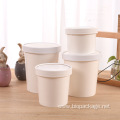 Biodegradable disposable paper bowl takeaway soup container